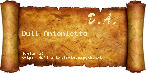 Dull Antonietta névjegykártya